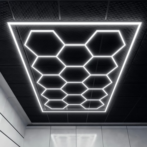 14x hexagon led lampe - hexagon,