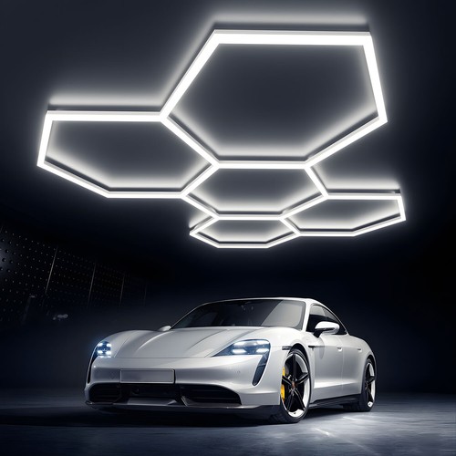 Hexagon led lampe - hexagon, röhren