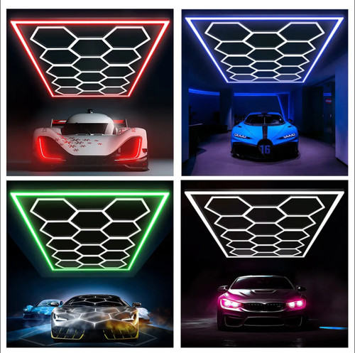 14x hexagon led lampe - hexagon,