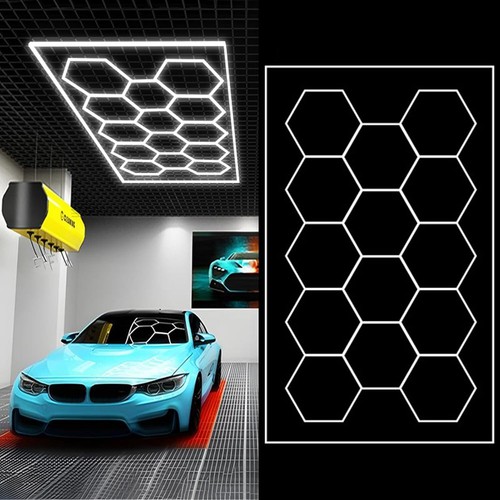 14x hexagon led - hexagon, lampe