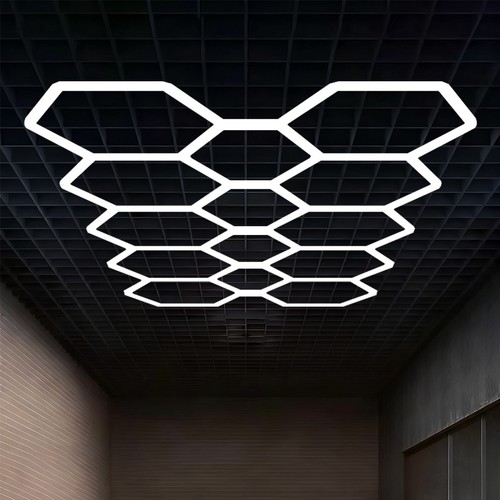 14x hexagon led deckenleuchte - hexagon,