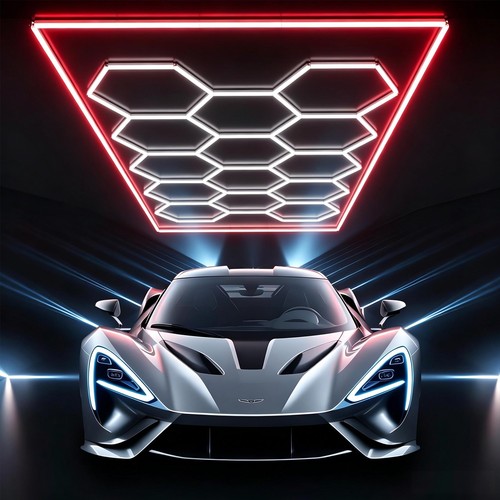 14x hexagon garage - hexagon, led