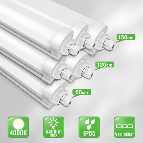 16x led feuchtraumleuchte - 2x-16x,