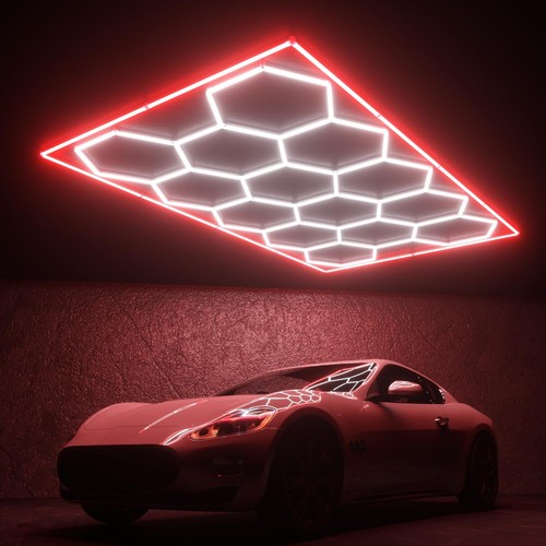 14x hexagon garage - led, lampe