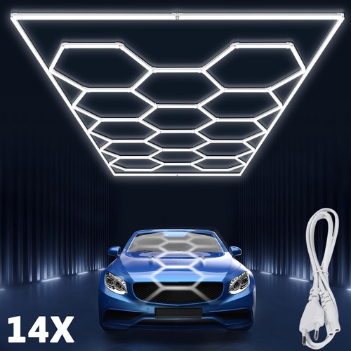 14x hexagon led deckenleuchte - hexagon, led-deckenleuchte